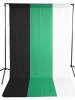 Black/White/Green Wrinkle Resistant Backdrop Kit